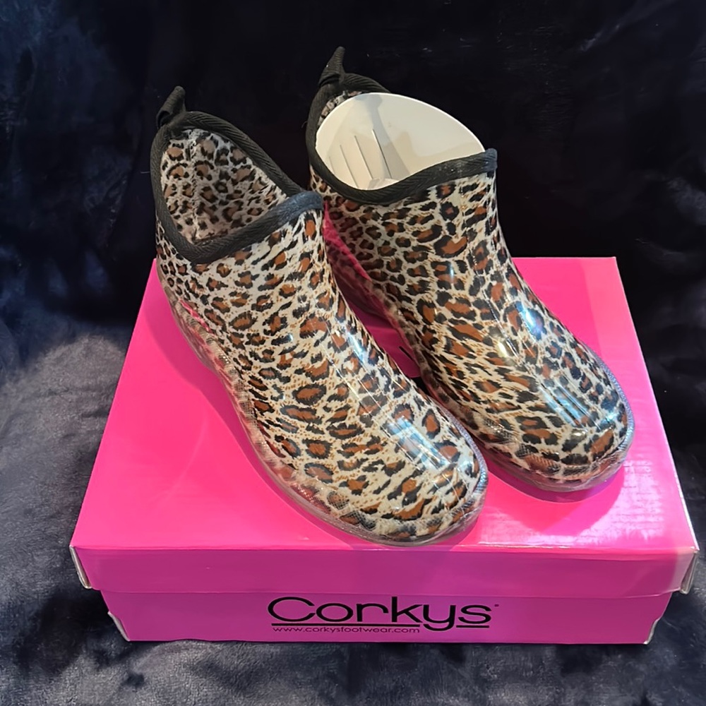 Corky’s rain boots
